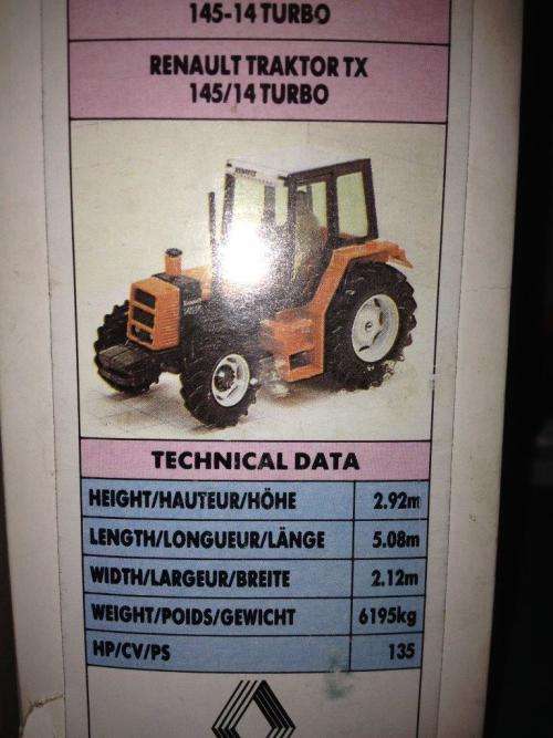 Britains - Renault TX 145-14 Turbo Tractor  - 1:32 Scale Made in England