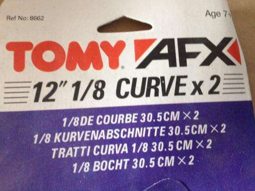 Tomy AFX 12" Curve Track 2 in a blister pack Ref 8662 (NOS) - HO Scale
