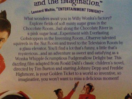 DVD - Charlie and the Chocolate Factory - Johnny Depp