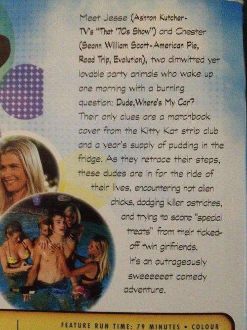 DVD - Dude Where's My Car - Kutcher - Sean William Scott