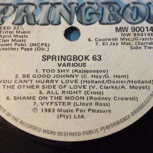 L.P. - Springbok Hit Parade 63