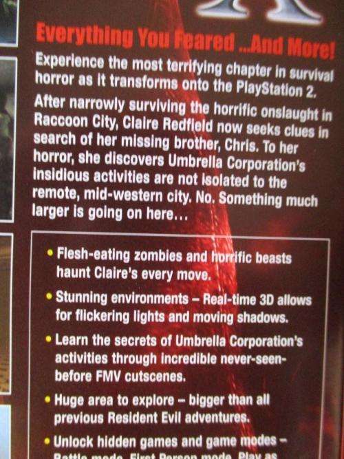 PS2 - Resident Evil X Code: Veronica