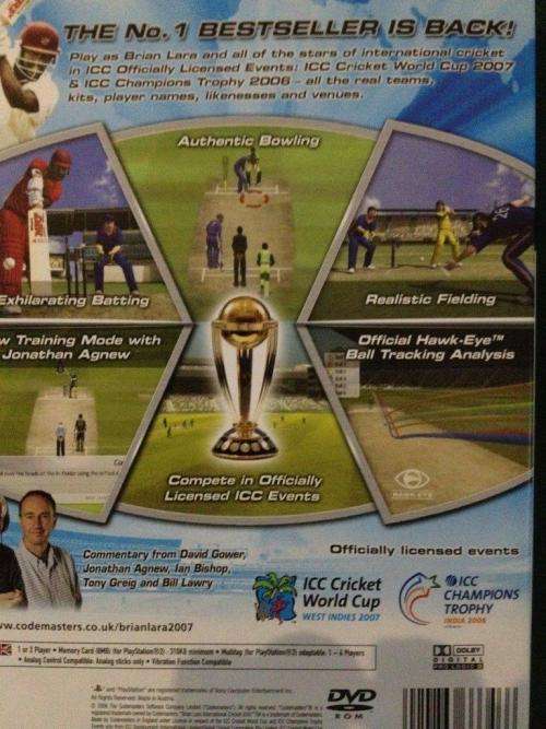 PS2 - Brian Lara International Cricket 2007