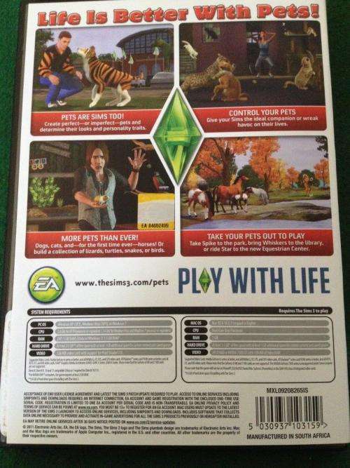 Pc -The Sims 3 - Pets Expansion Pack