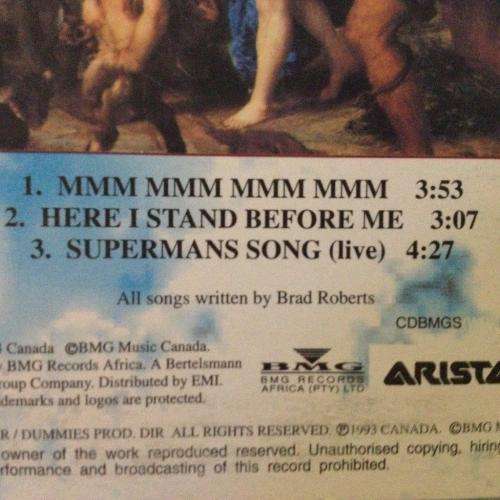 CD - Crash Test Dummies - MMM MMM MMM MMM (single)