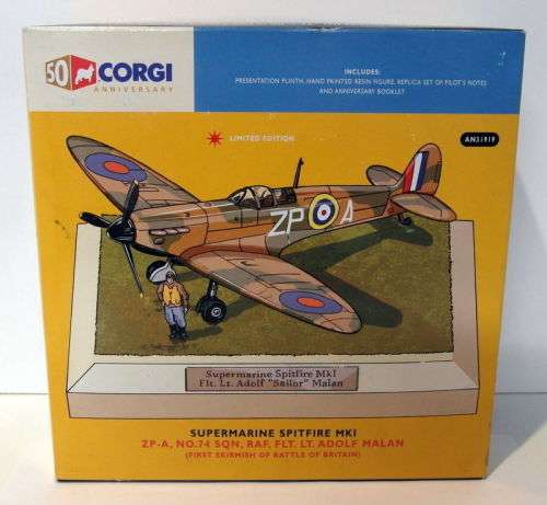 Corgi - Supermarine Spitfire Mk1 - Raf FLT LT Adolf "Sailor" Malan
