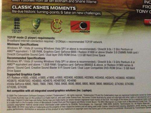 Pc - Ashes Cricket 2009
