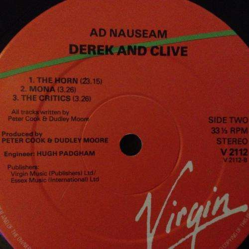 LP - Derek & Clive - Ad Nauseam