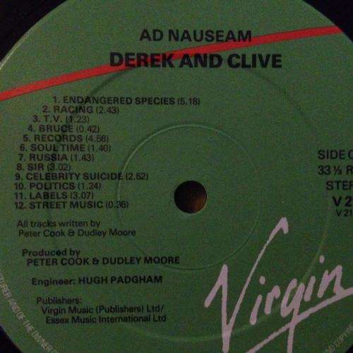 LP - Derek & Clive - Ad Nauseam