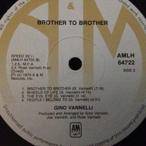 LP - Gino Vannelli - Brother To Brother
