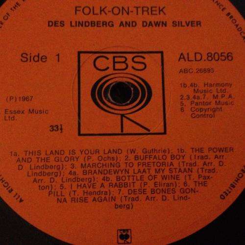 LP - Des Lindberg Dawn Silver - Folk On Trek