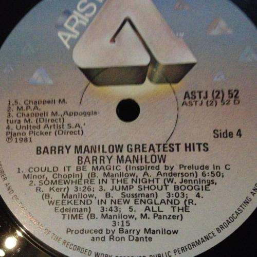 LP - Barry Manilow - Greatest Hits (2LPS)