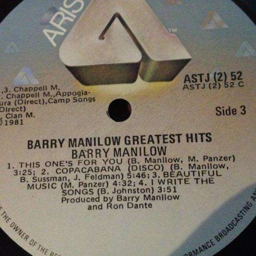 LP - Barry Manilow - Greatest Hits (2LPS)