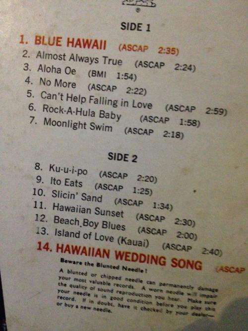 LP - Elvis - See Elvis in Hal Wallis Blue Hawaii