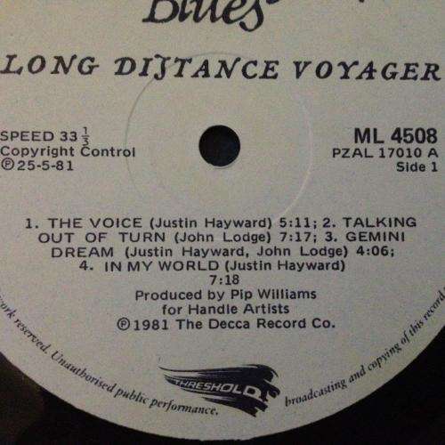 LP - The Moody Blues - Long Distance Voyager