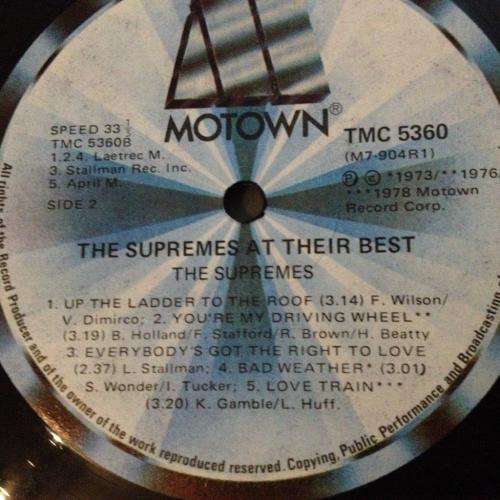 LP - The Supremes - At Their Best