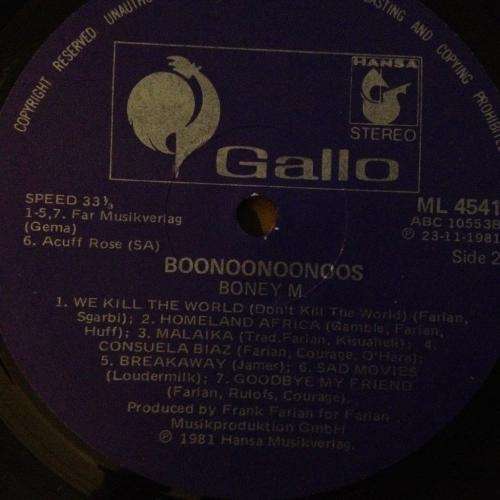 L.P. - Boney M - Boonoonoonoos