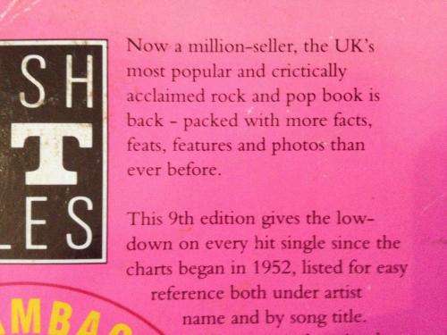 Book - Guinness British Hit Singles 9th Edition - Soft Cover 432 pages