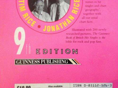 Book - Guinness British Hit Singles 9th Edition - Soft Cover 432 pages