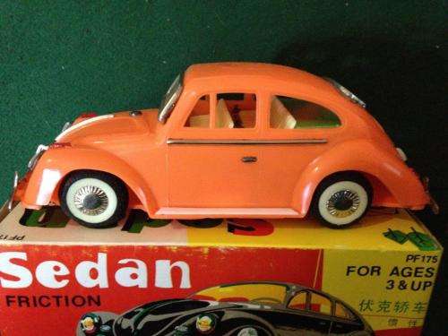 Vintage - Sedan Friction Sedan PF175 (beetle) Circa 1975 Red Apple company (MIB)