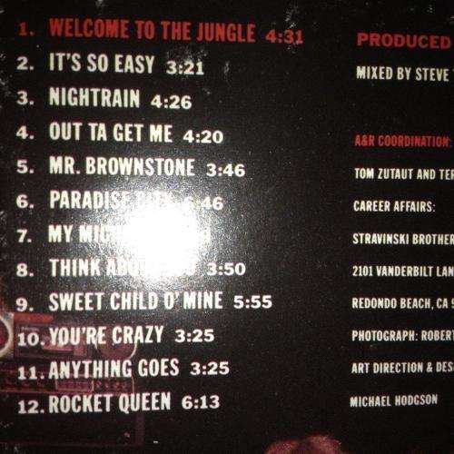 CD -  Guns n' Roses - Appetite for Destruction