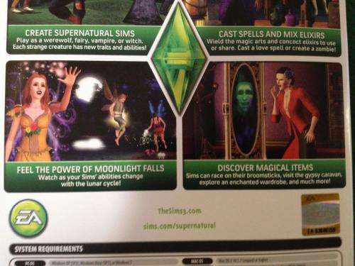 Pc -The Sims 3 - Supernatural Expansion Pack