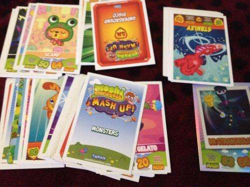 Job Lot: Topps Moshi Monsters Mash Up!Trading Cards (50 cards)