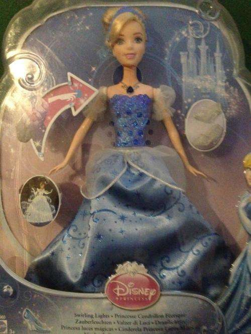 Disney Princess Cinderella Swirling Lights Doll -  Mattel (new) same size as barbie