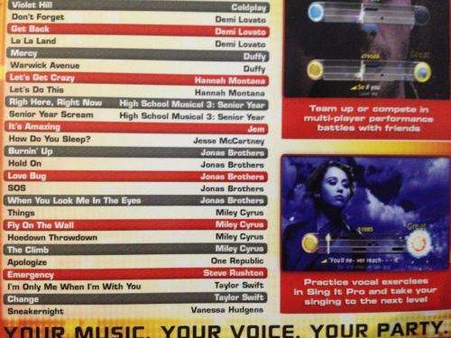 PS2 - Disney Sing It pop Hits