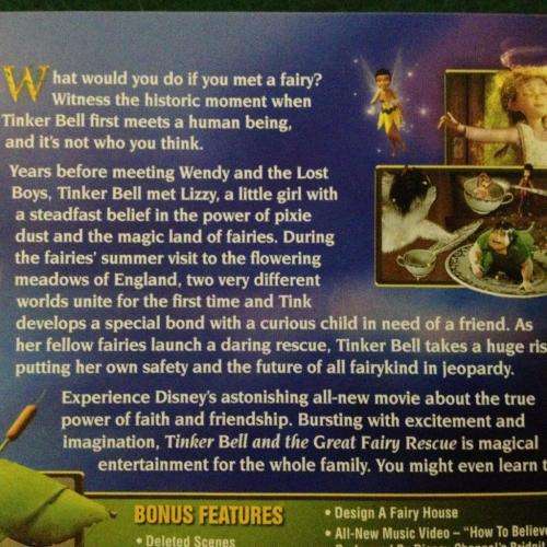 DVD - Tinkerbell and the Great Fairy Rescue