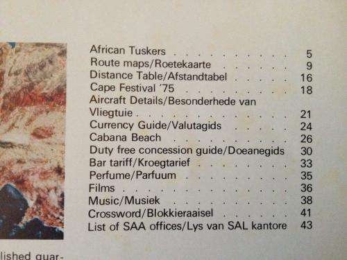 The Flying Springbok / Die Vlieende Springbok In flight magazine October 1974 - 44 pages