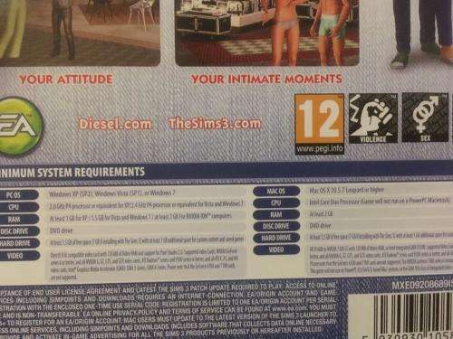 PC - The Sims 3 - Diesel For Successful Living Stuff