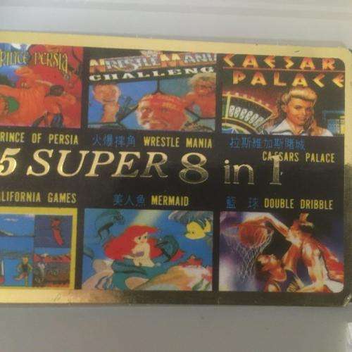 8 Bit - (1995) 8 in 1  Cartridge - Duck Tales, X-Man, Prince of Persia, Mermaid, Ceasars Palace, Dou