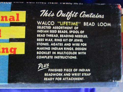 Vintage Walco Indian Beadcraft Kit w/ Orig Box Outfit #311 - Cira 1957