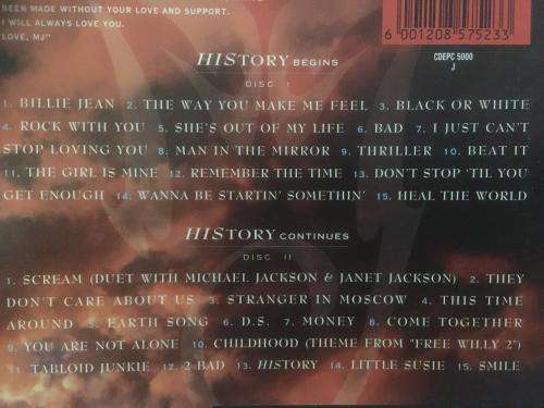 CD - Michael Jackson - History