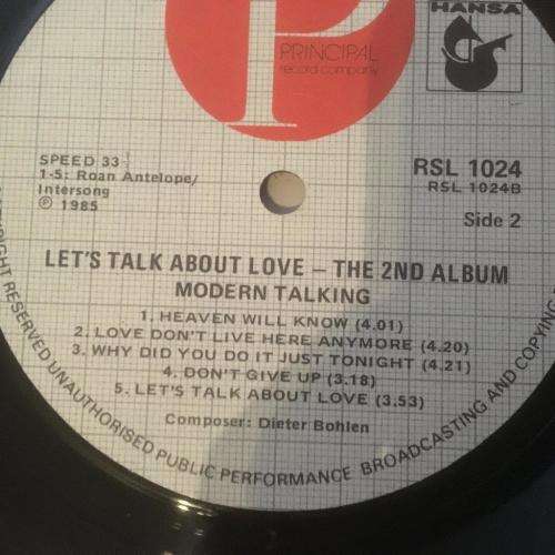 LP - Modern Talking - Let's Talk About Love The 2nd Album