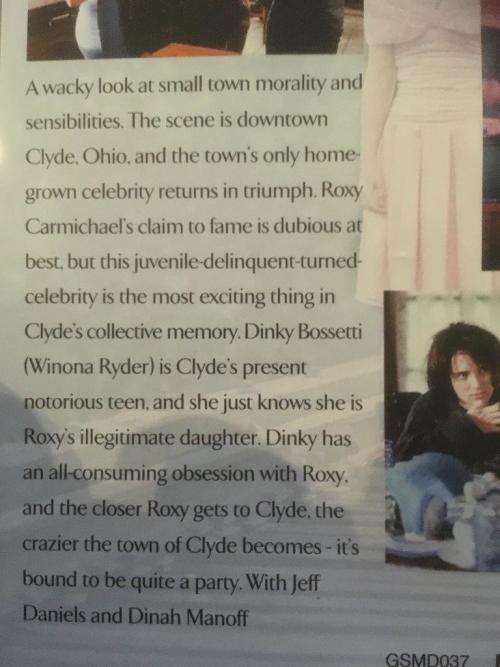 DVD - Welcome Home Roxy Carmichael - Winona Ryder Jeff Daniels