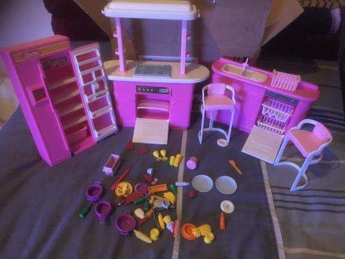 Original Vintage (1990) Arco Mattel Barbie Kitchen set with accessories