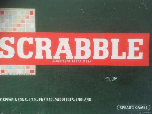 Vintage Scrabble (Wooden Tiles Plastic Holders) - Made in England - Spears Games