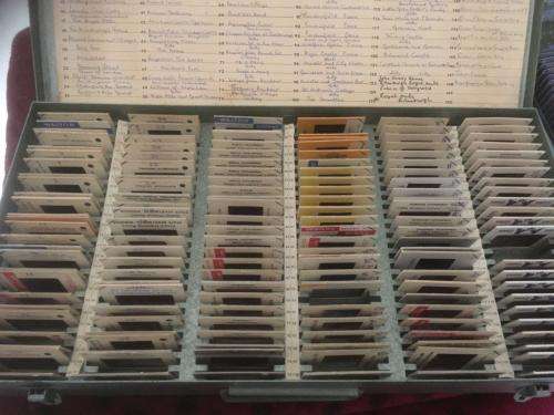 2 x Metal Slide Holder cases with various Slides