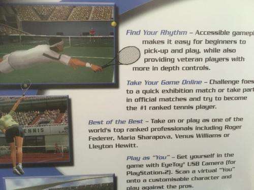 PS2 - Top Spin - Works With Eye Toy Camera