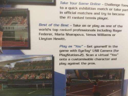 PS2 - Top Spin - Works With Eye Toy Camera