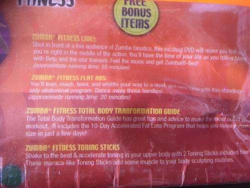 Zumba Fitness Set - Weights DVD - Ex glomail (new sealed)