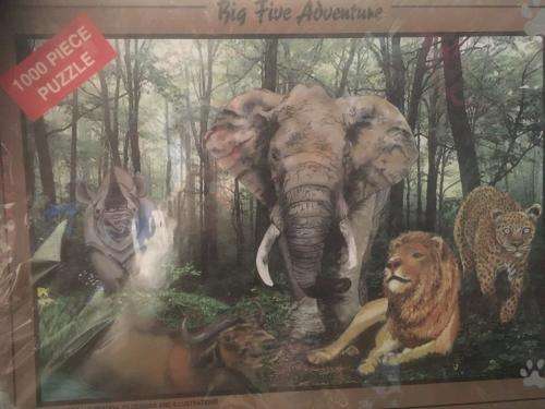 Big Five Adventure - 1000 Piece Puzzle (new sealed)