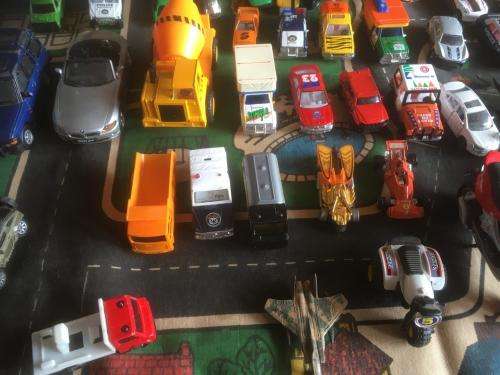 Job Lot of 52 Die Cast cars + Play Mat - See Pics and Description.