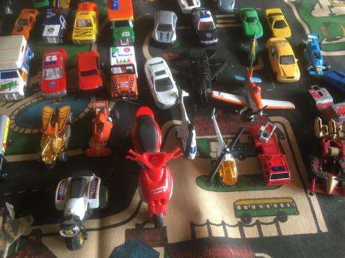 Job Lot of 52 Die Cast cars + Play Mat - See Pics and Description.