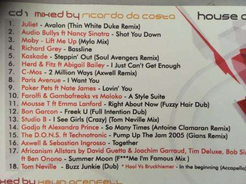 CD - House Anthems - Mixed By Ricardo Da Costa & Kevin Grenfell (2cd)