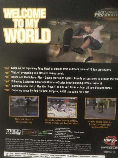 PS2 - Tony Hawks Pro Skater 3 Platinum