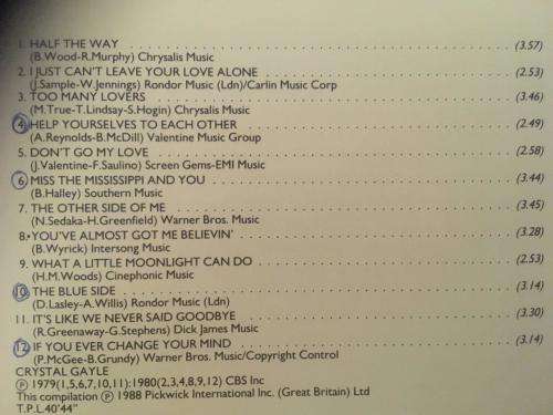 CD - Crystal Gayle - Love Songs