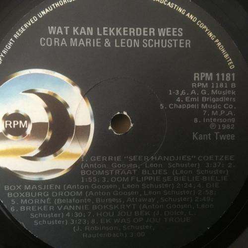 L.P. - Cora Marie en Leon Schuster - Wat kan lekkerder wees